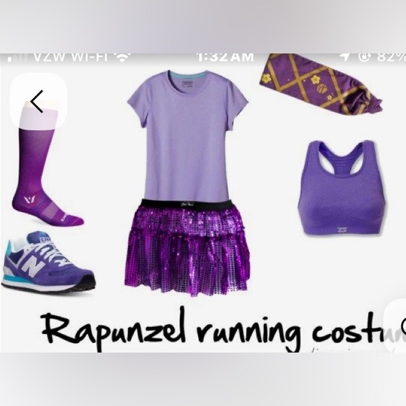 Sparkle Athletic Purple Sequin Skirt-Large - Picture 8 of 8